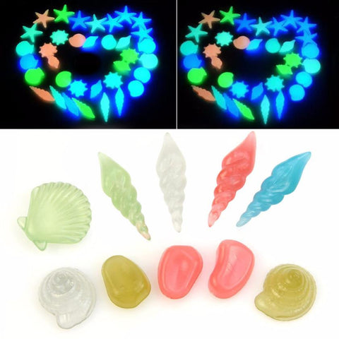 20pcs fish aquarium decorations Glow In The Dark Stones Garden Ornaments Fish Tank Landscape Decoration aquarium accessories