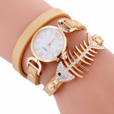 Ladies Bracelet Table Fish Thief Circle Watch Student  Fashion Table
