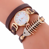 Ladies Bracelet Table Fish Thief Circle Watch Student  Fashion Table